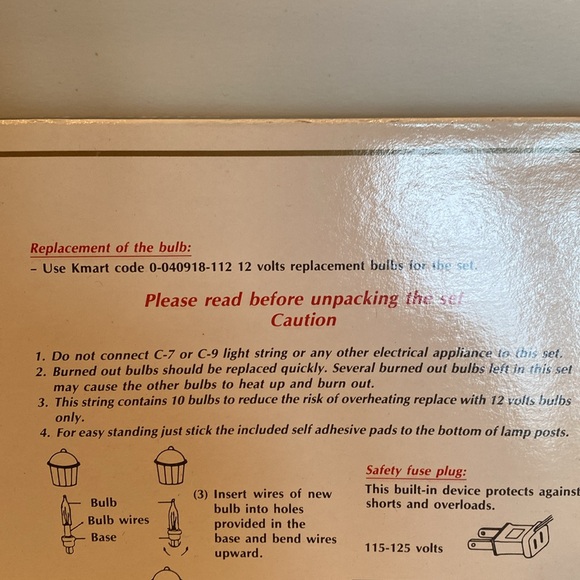 NWT & Vintage Trim a Home Electric 10 Streetlamp Lights - Picture 8 of 9